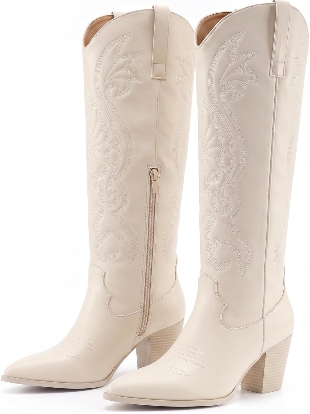 NIB Cowgirl Boots with Pointed Toe and Block Heel